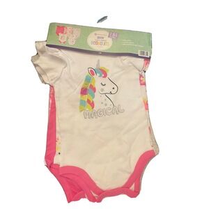 Member's Mark Baby's Favorite Bodysuits Girls Unicorn 5 Pack 6-9 Months